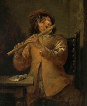 The Flautist by David Teniers the Younger
