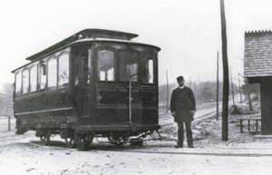 Scranton Suburban Electric Railway car No. 4 (1886) by Charles van Depoele